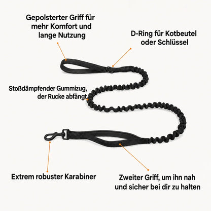 Katlyma Bungee-Leine mit stoßdämpfendem Gummizug, doppeltem Griff und robustem Karabiner